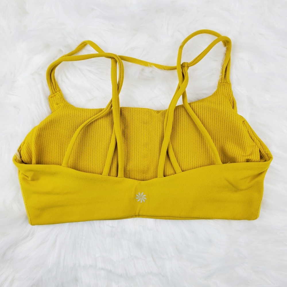 NWOT Athleta Yellow Breathe In Bra - Picture 4 of 6